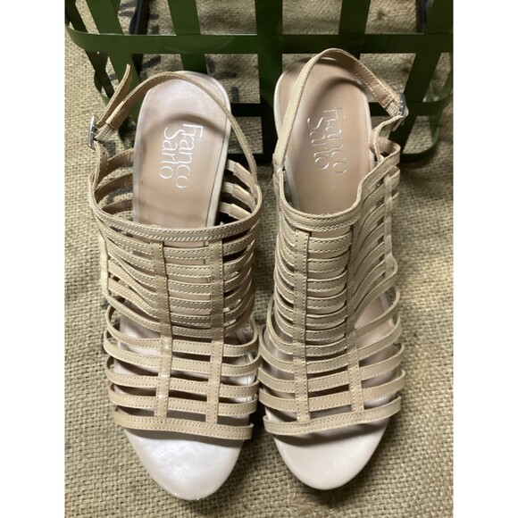 Franco Sarto Sombre Strappy Wedge Sandals Cork High Heels Women’s Size 9.5 - Picture 8 of 11